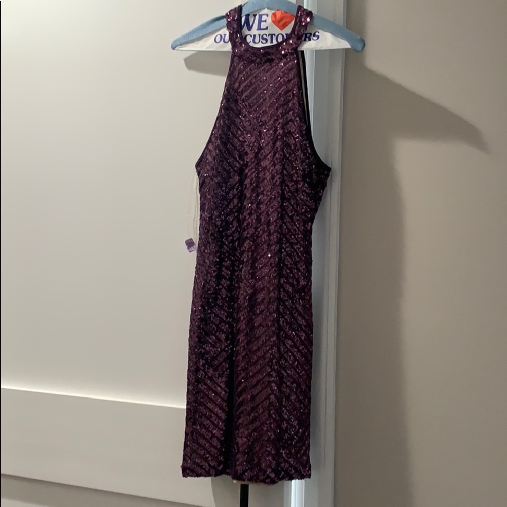 Purple sequin dress
